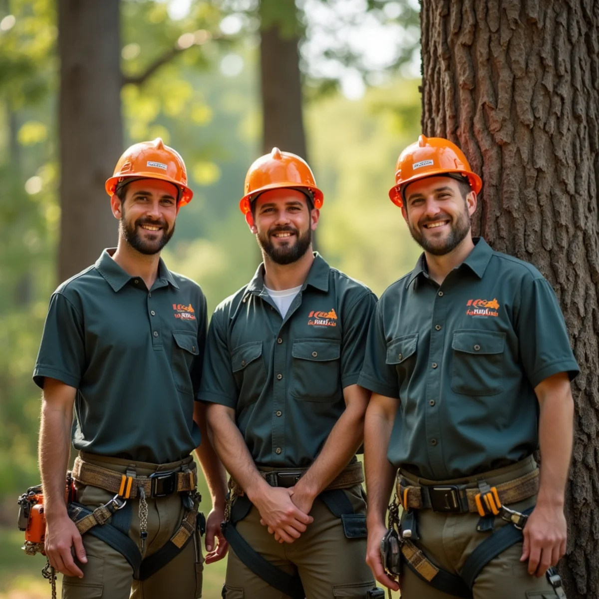 Joe's Tree Care team and equipment on site in Salisbury NC