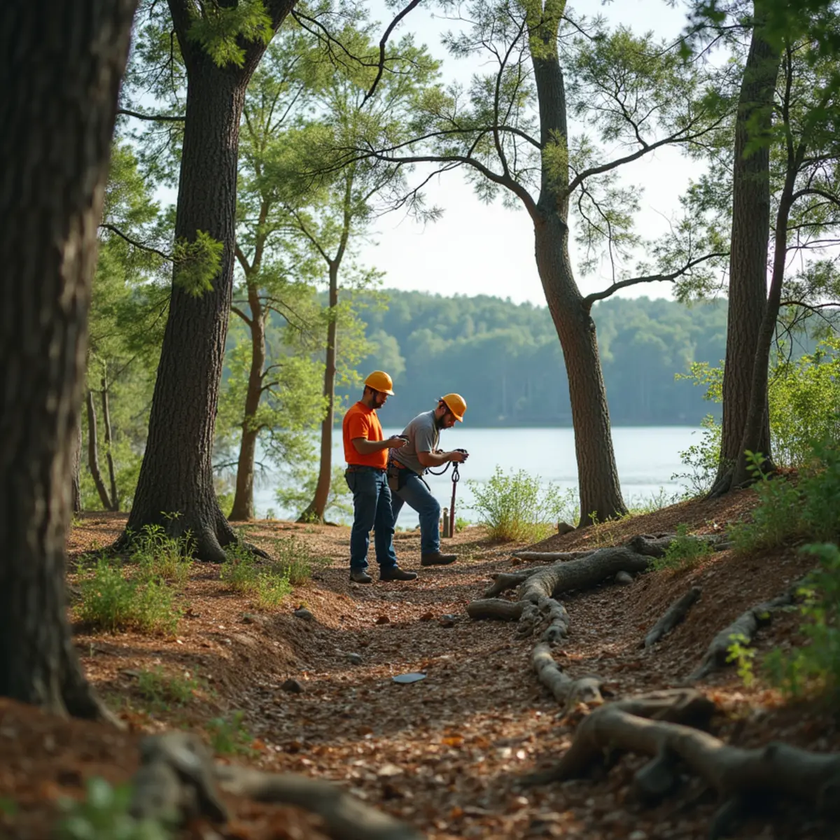 Shoreline Trees on High Rock Lake: Erosion, Leaning Trees and Removal - Joe's Tree Care Guide
