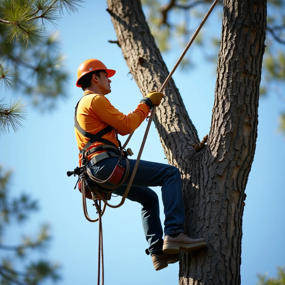 Removing dead brittle upper branches that snap in high winds
