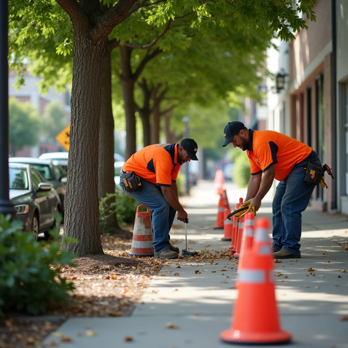 Joe's Tree Care crew executing professional tree service in Salisbury NC