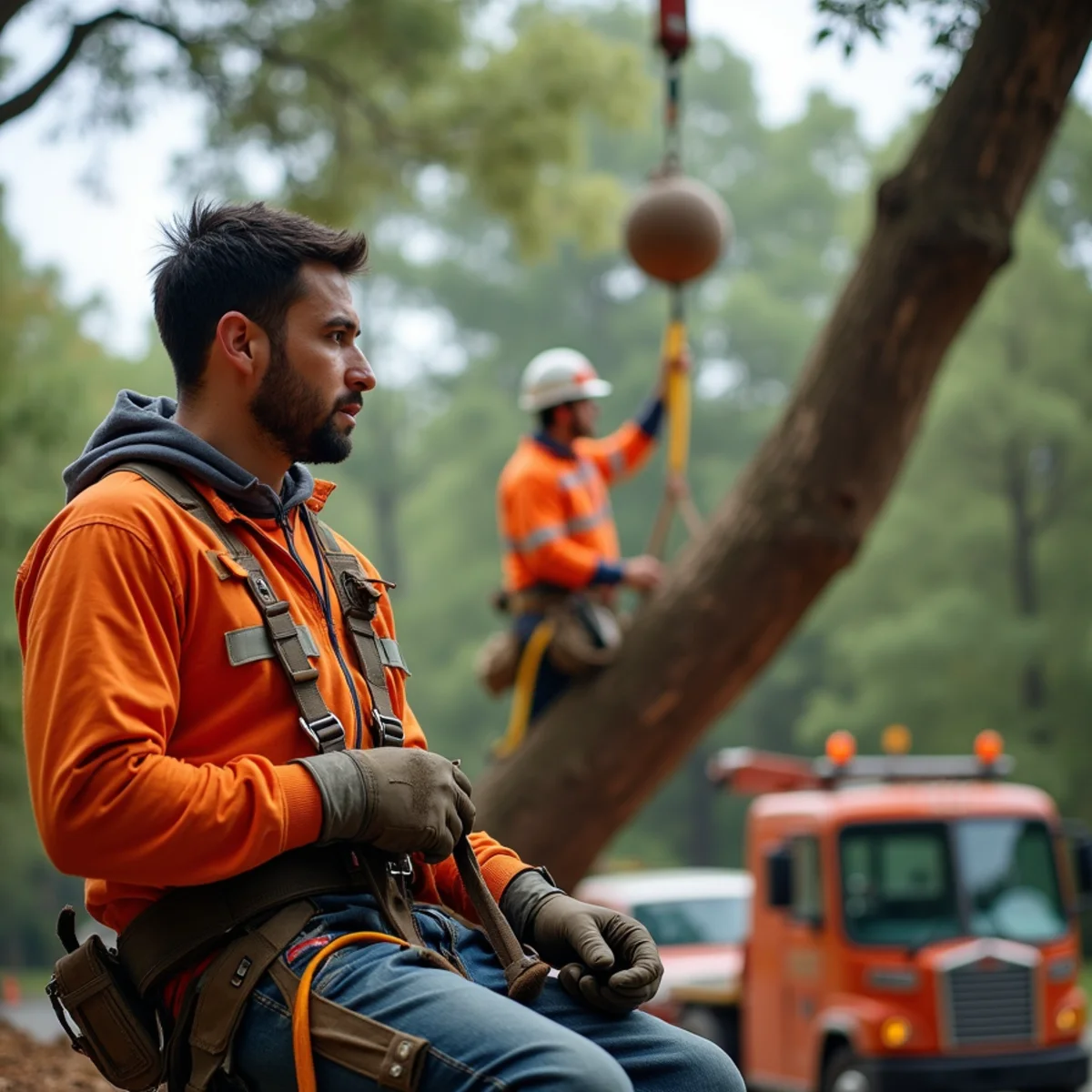 Joe's Tree Care crew executing professional tree service in Salisbury NC