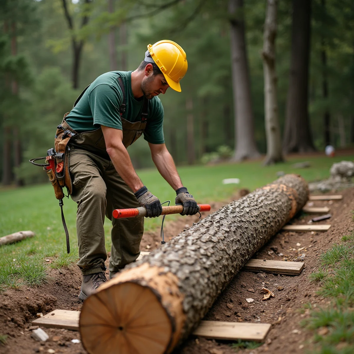 Joe's Tree Care crew executing professional tree service in Salisbury NC