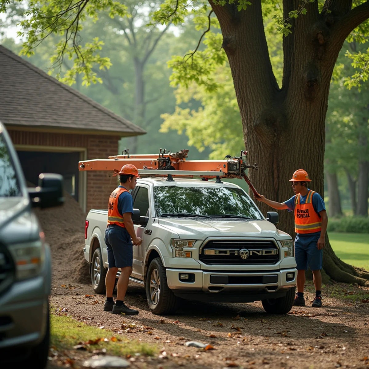 Joe's Tree Care crew executing professional tree service in Salisbury NC