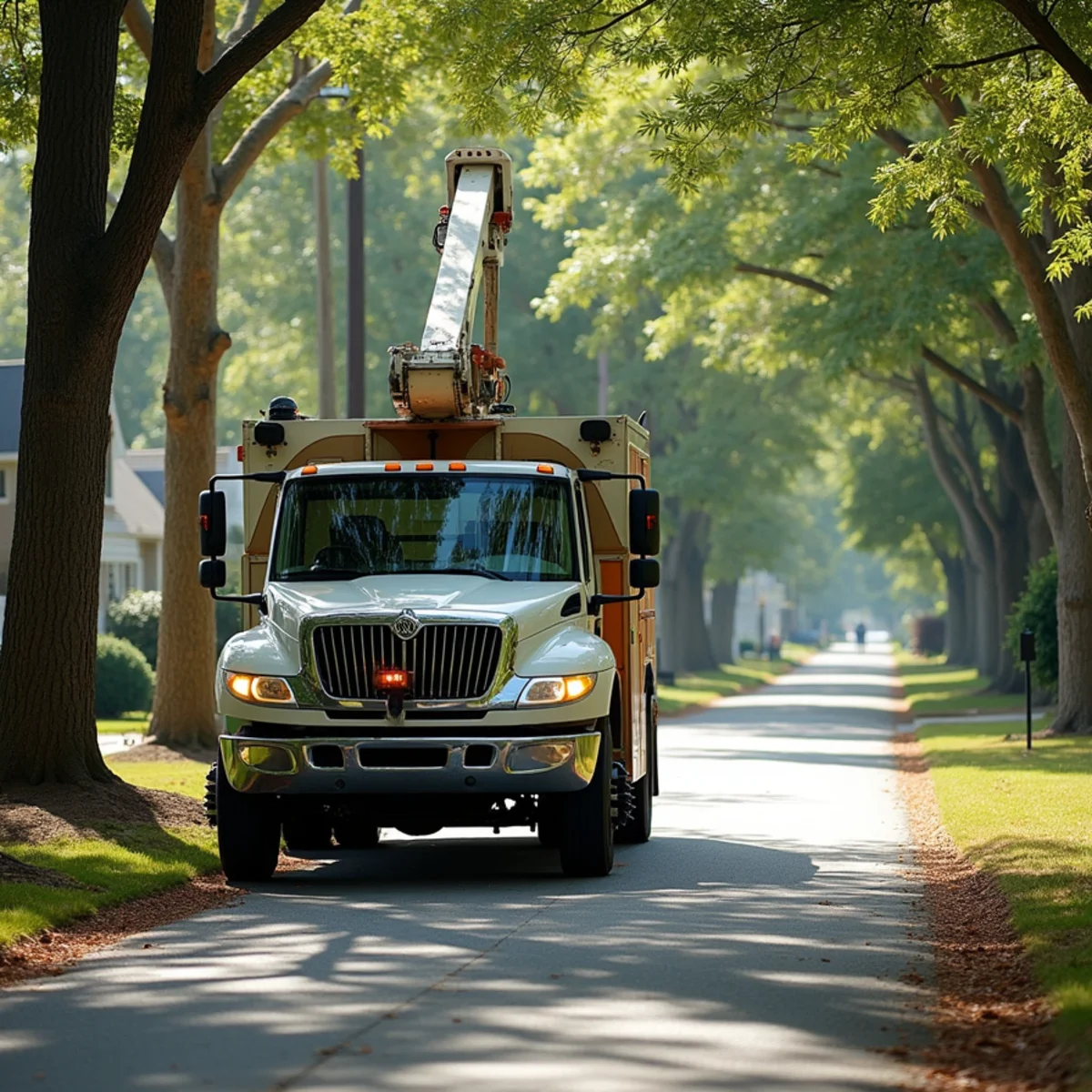 Joe's Tree Care service truck and arborist crew in Badin, NC