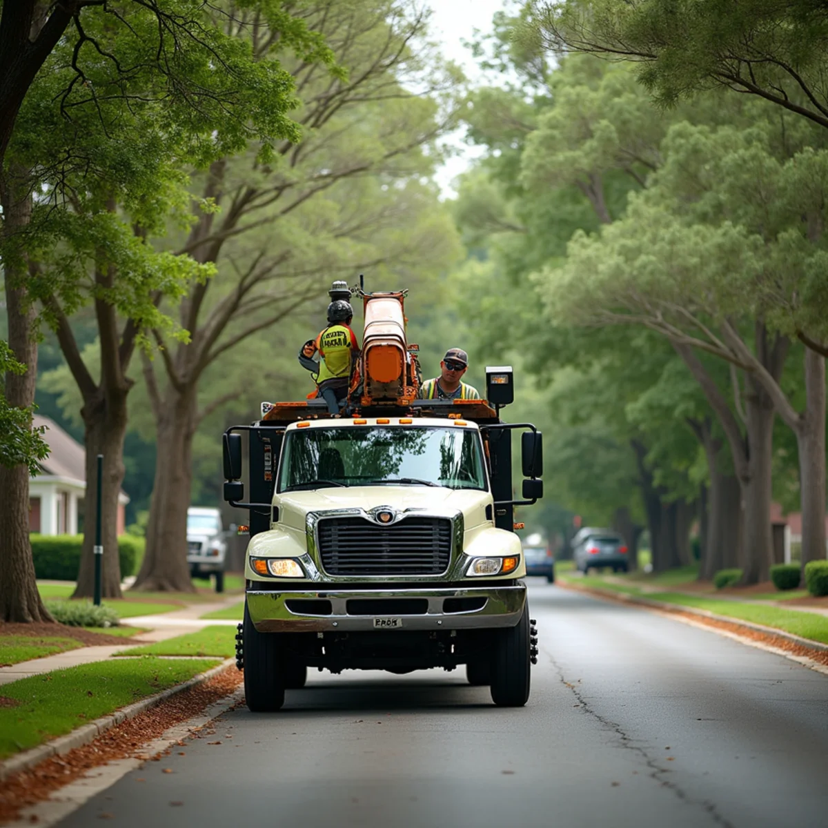 Joe's Tree Care service truck and arborist crew in Bermuda Run, NC