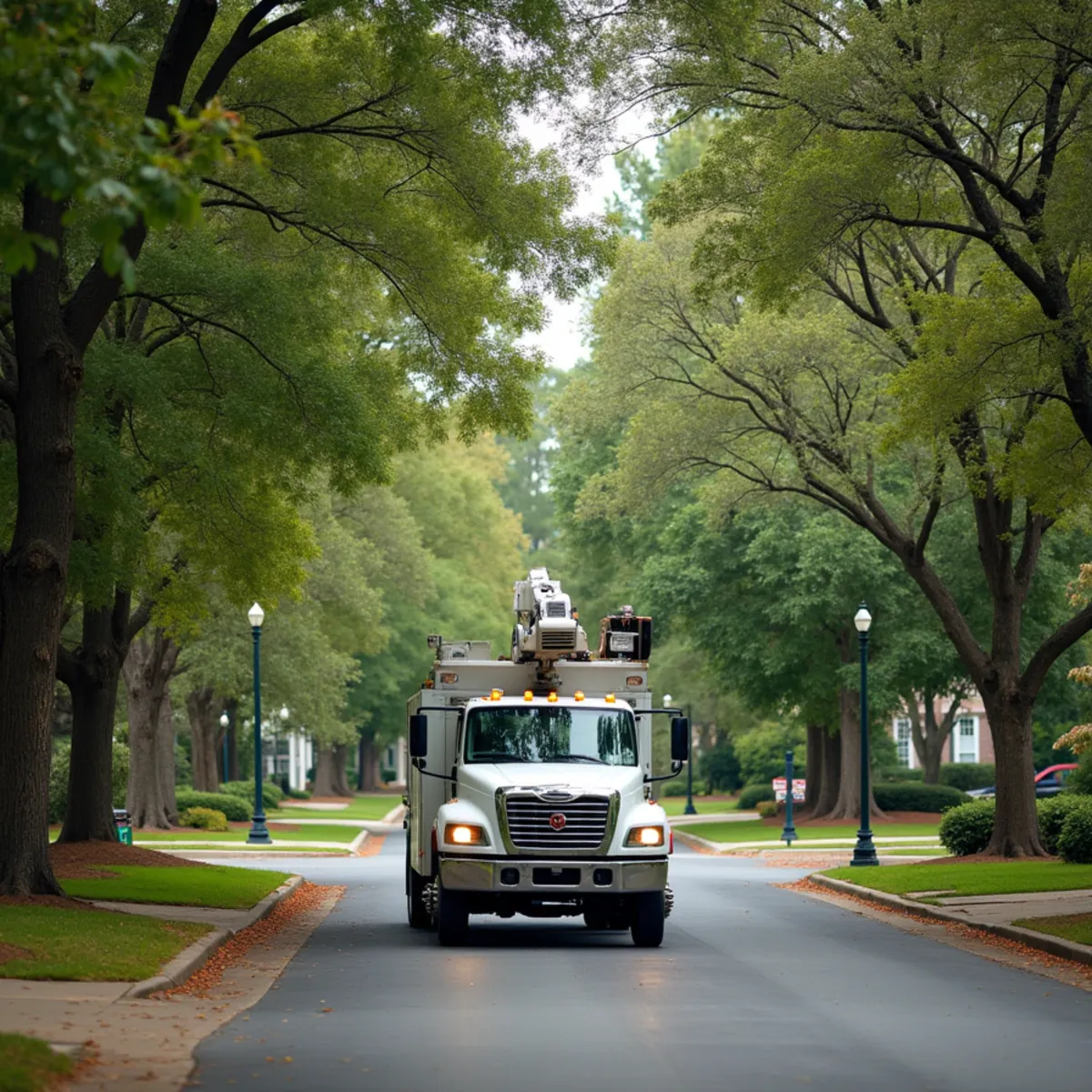 Joe's Tree Care service truck and arborist crew in Concord, NC