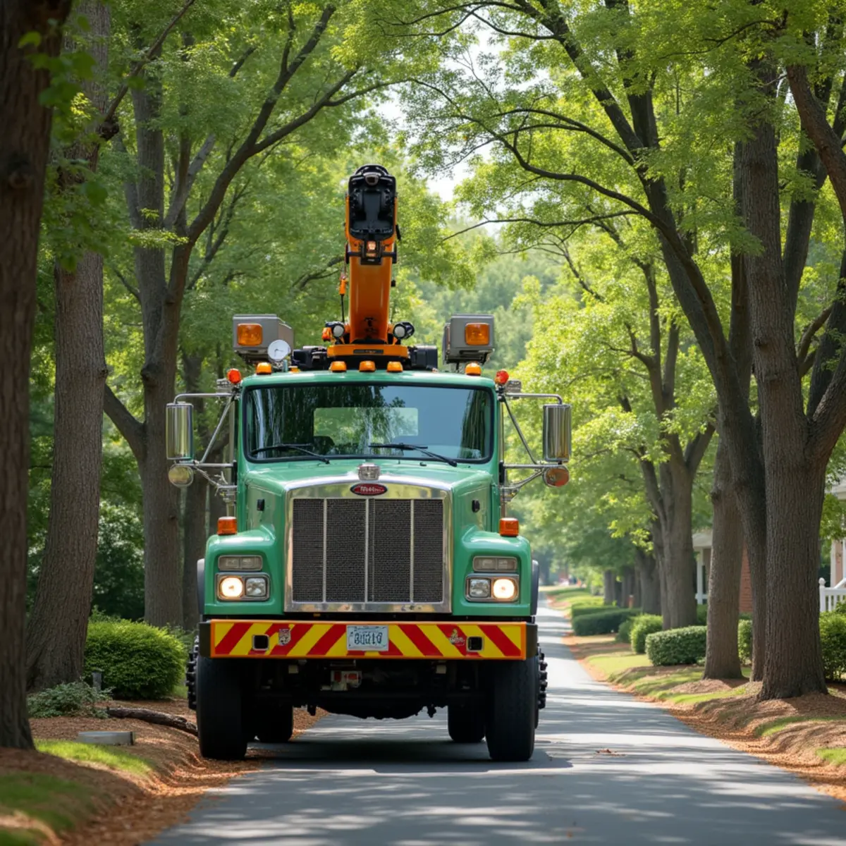 Joe's Tree Care service truck and arborist crew in Denver, NC