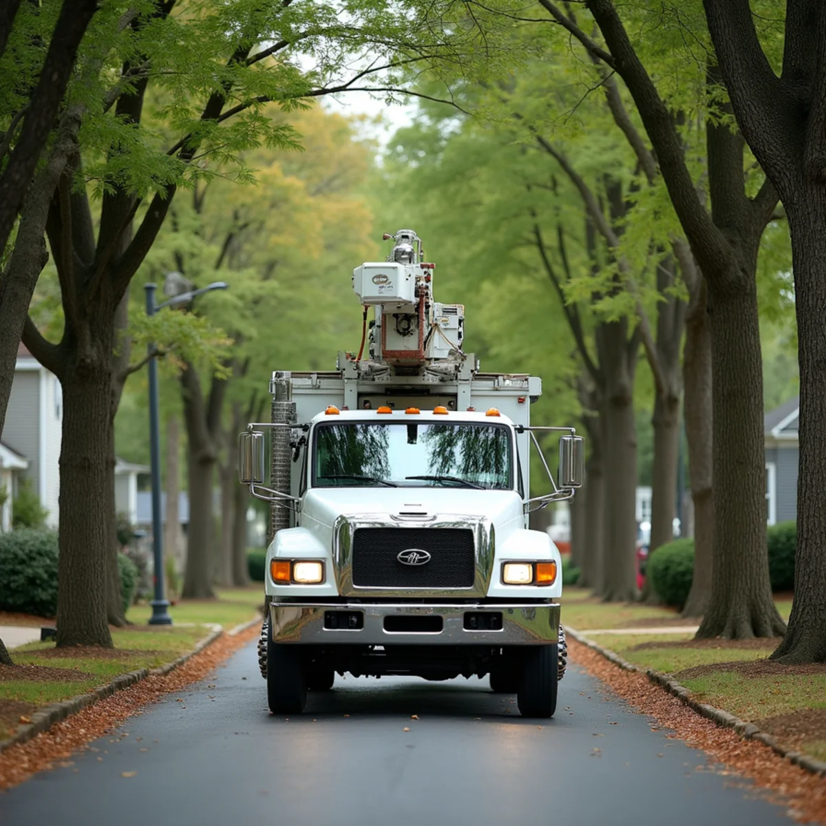 Joe's Tree Care service truck and arborist crew in Mocksville, NC