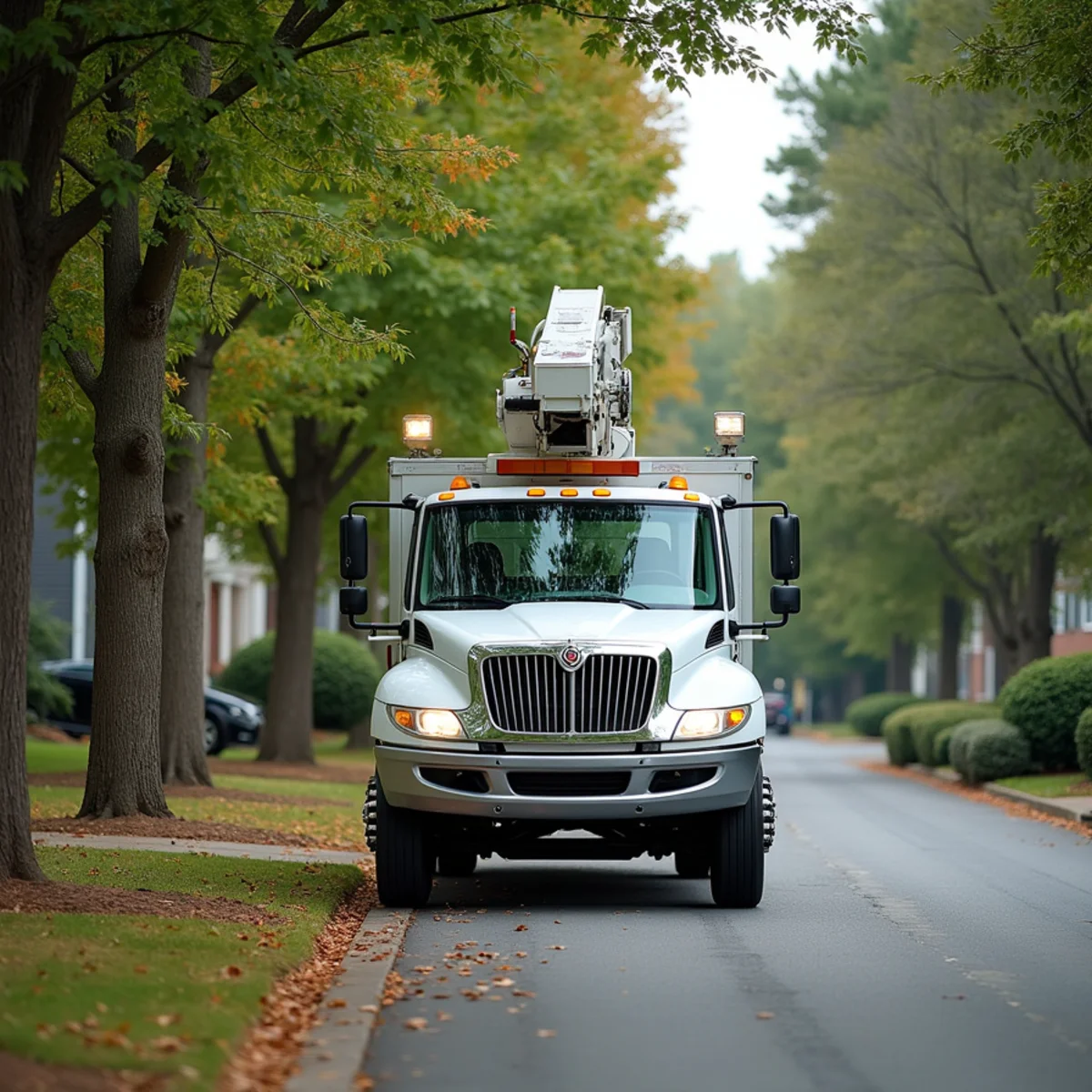 Joe's Tree Care service truck and arborist crew in Mooresville, NC