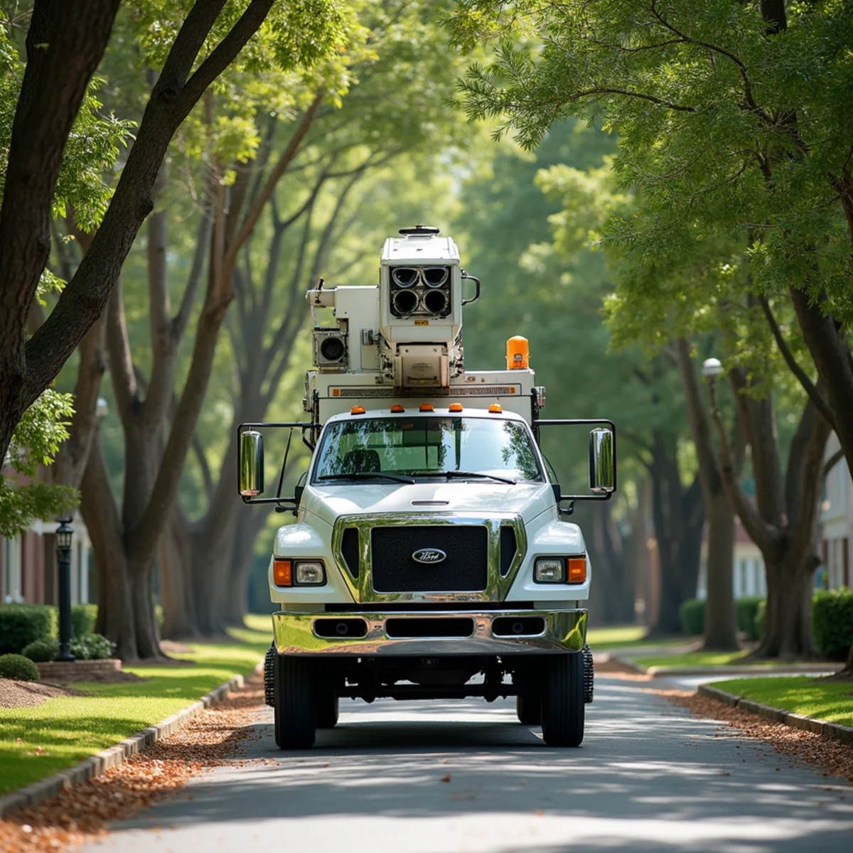 Joe's Tree Care service truck and arborist crew in Newton, NC
