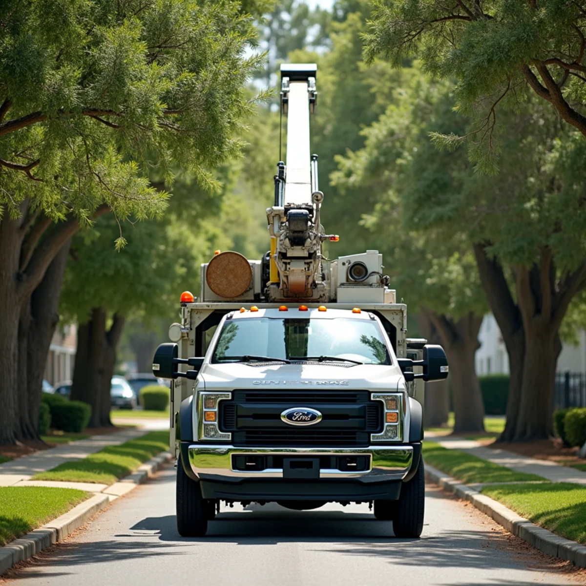 Joe's Tree Care service truck and arborist crew in Rockwell, NC