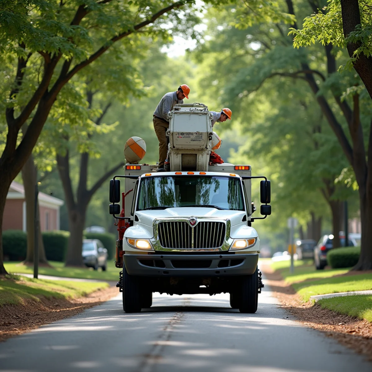 Joe's Tree Care service truck and arborist crew in Rowan County, NC