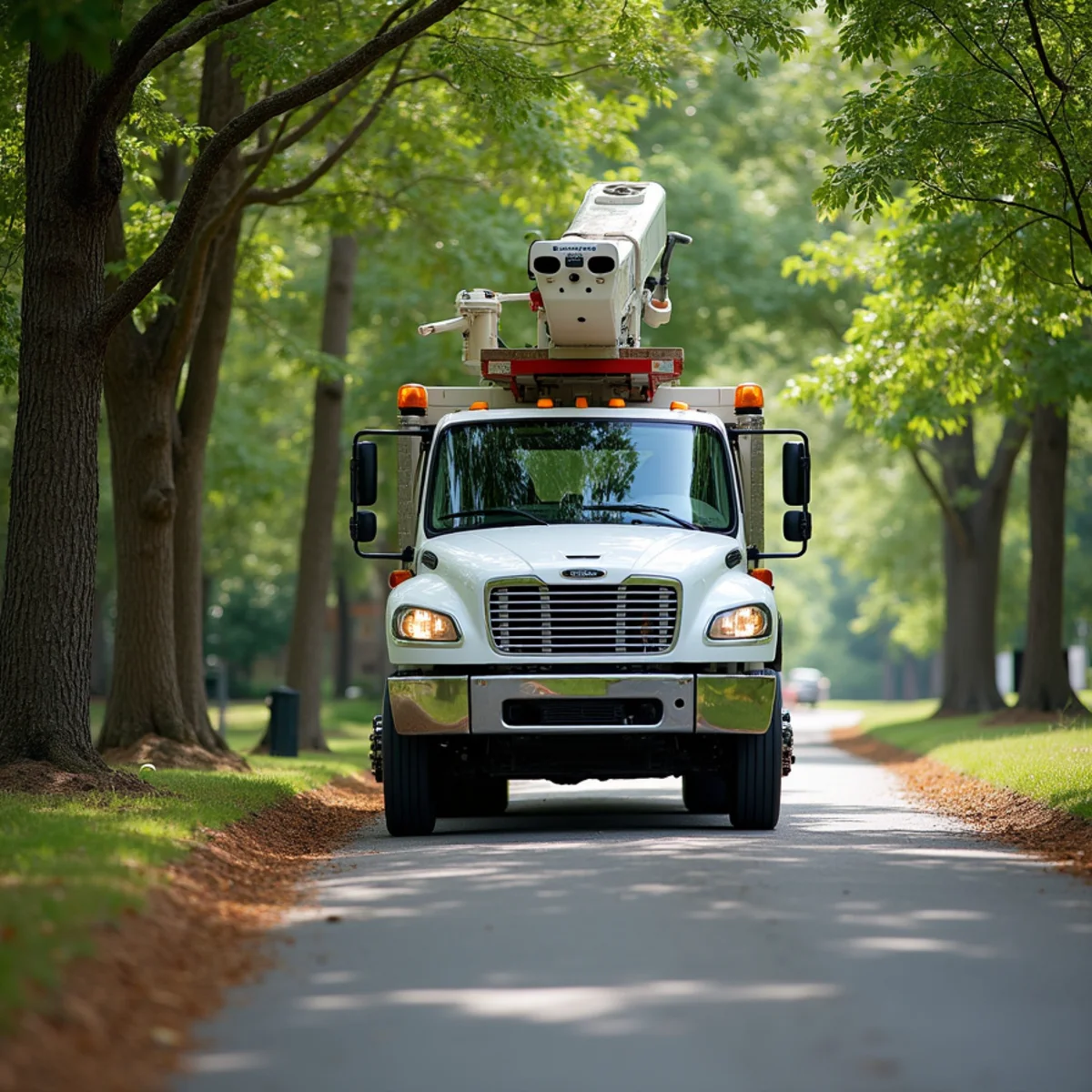 Joe's Tree Care service truck and arborist crew in Southmont, NC
