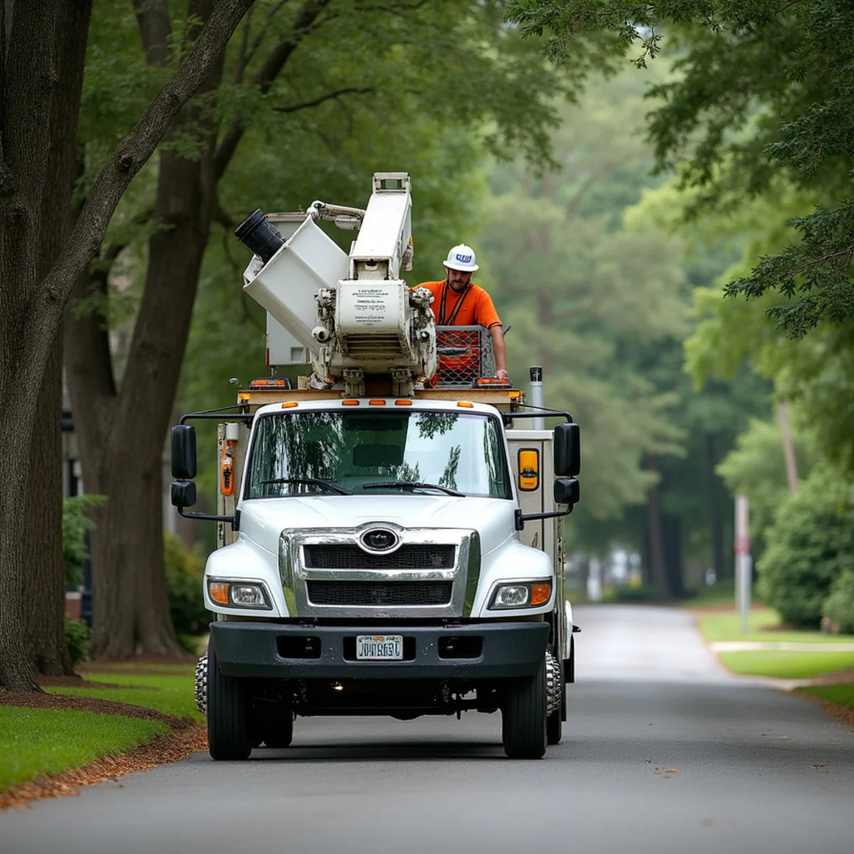 Joe's Tree Care service truck and arborist crew in Troutman, NC