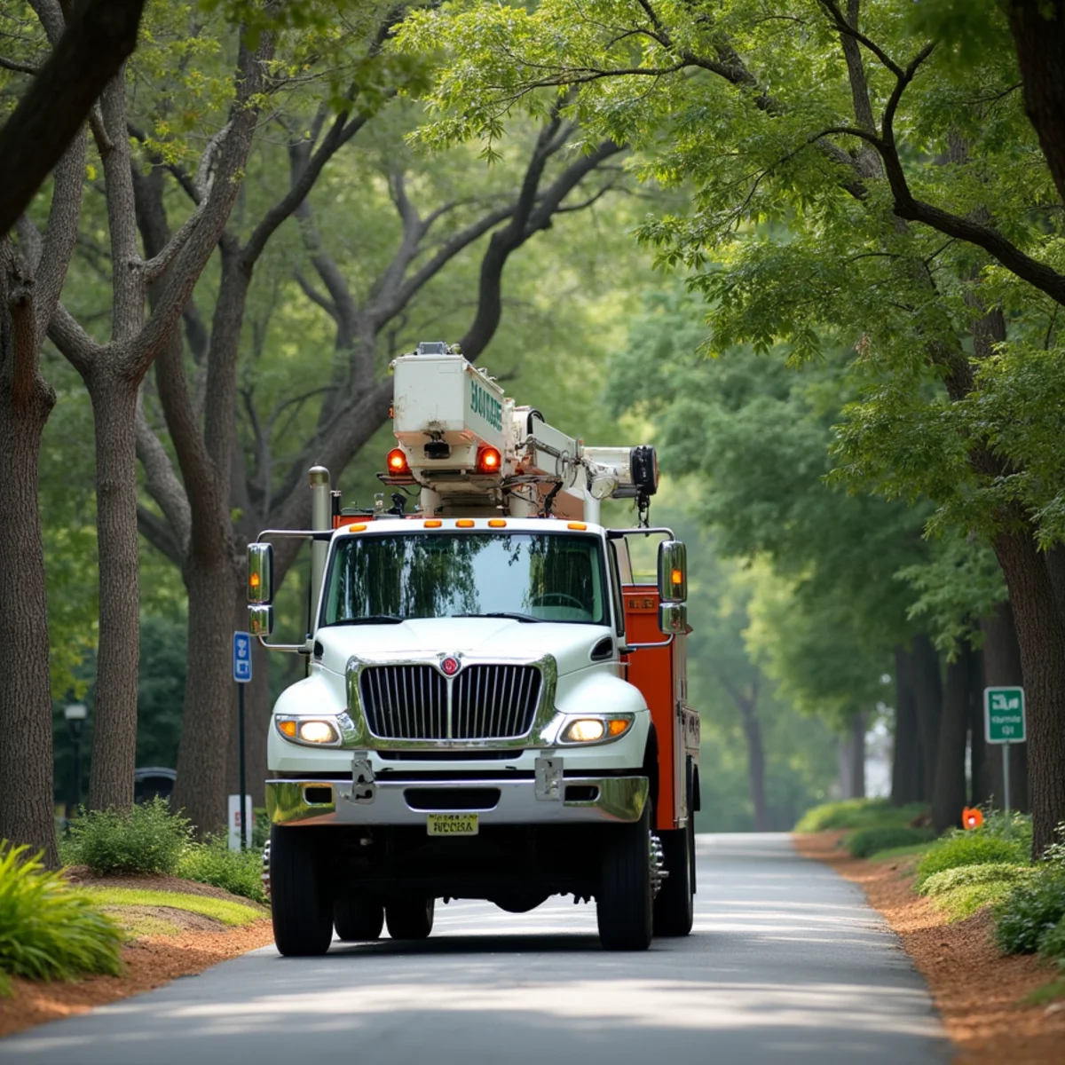 Joe's Tree Care service truck and arborist crew in Winston-Salem, NC