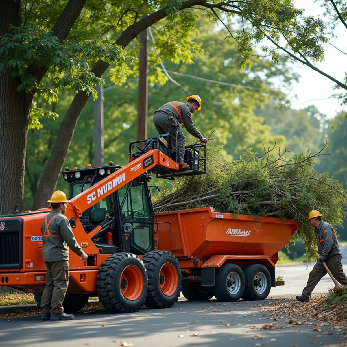Joe's Tree Care crew executing professional tree service in Salisbury NC