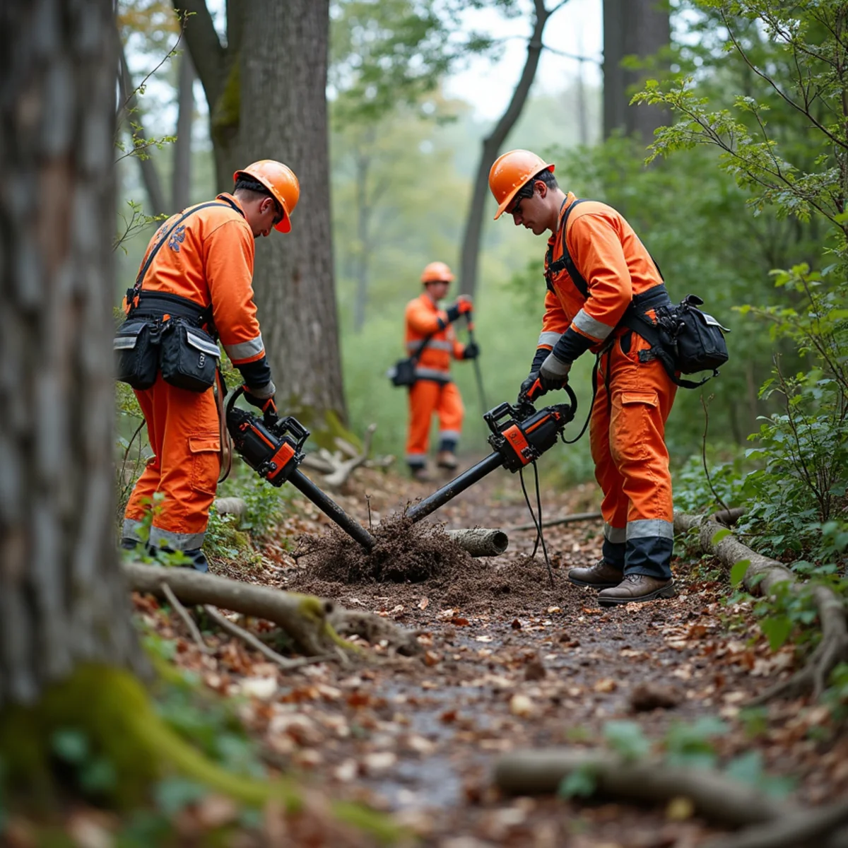 Post-ice storm tree limb cleanup and debris removal in Salisbury