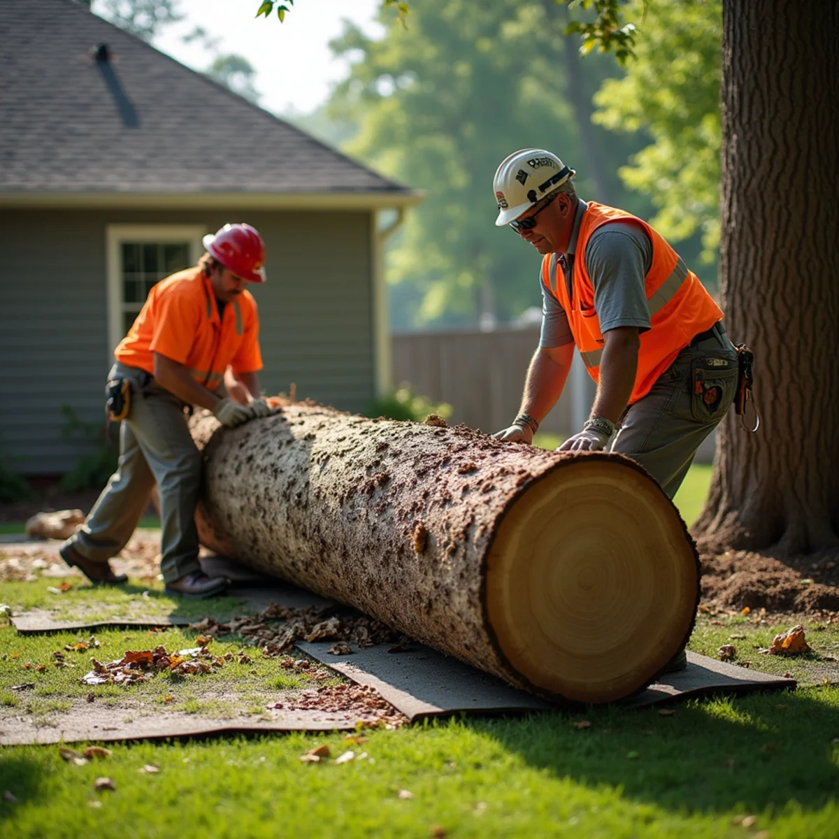 Joe's Tree Care crew executing professional tree service in Salisbury NC